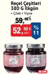 İLKGÜN REÇEL ÇEŞİTLERİ 380 G fiyat ve kampanya bilgisi